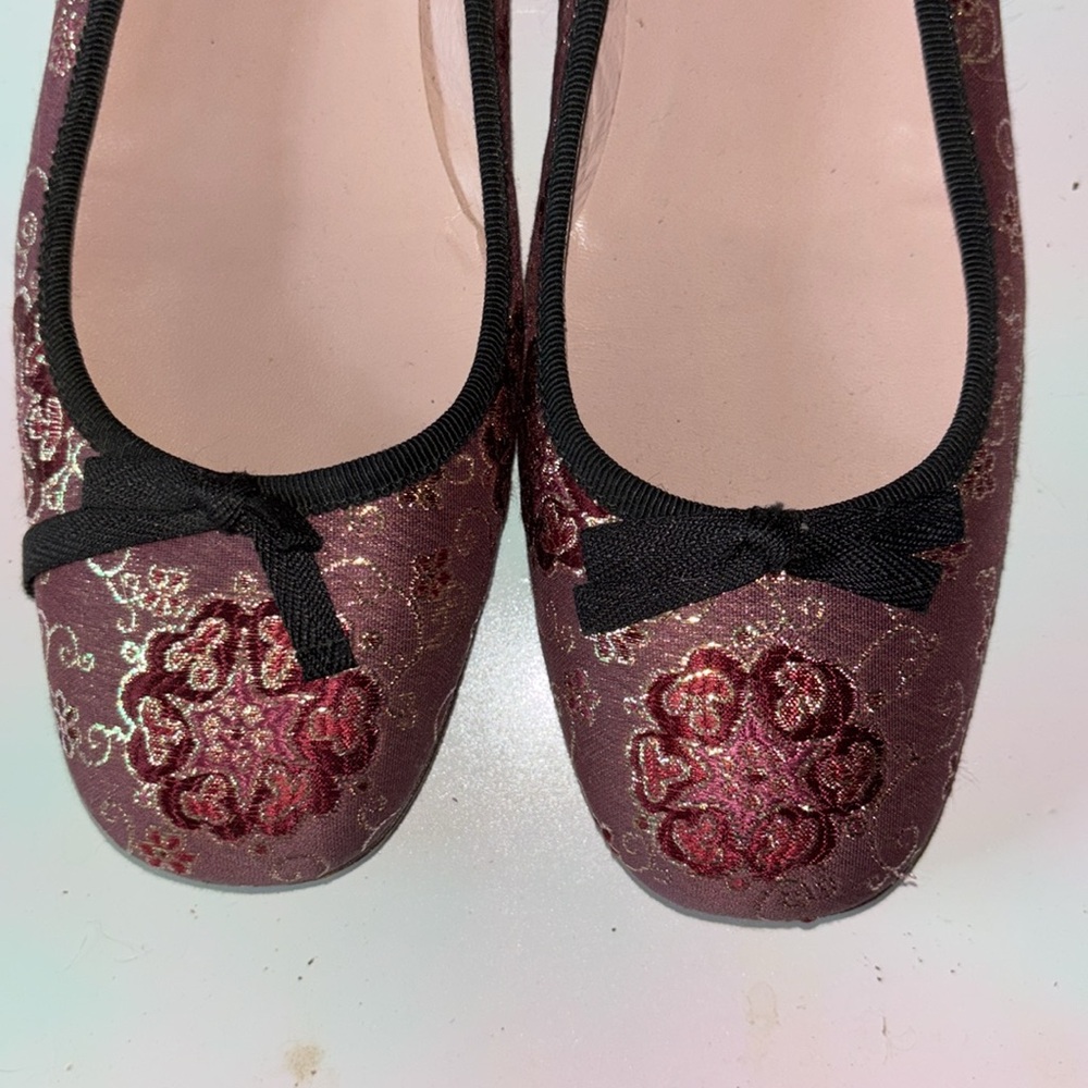 Vintage Prada Brocade Ballet Flats  SZ 37.5 7.5
